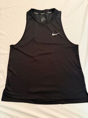 Nike Black Womens Dri-FIT Training Tank with Silver Swoosh